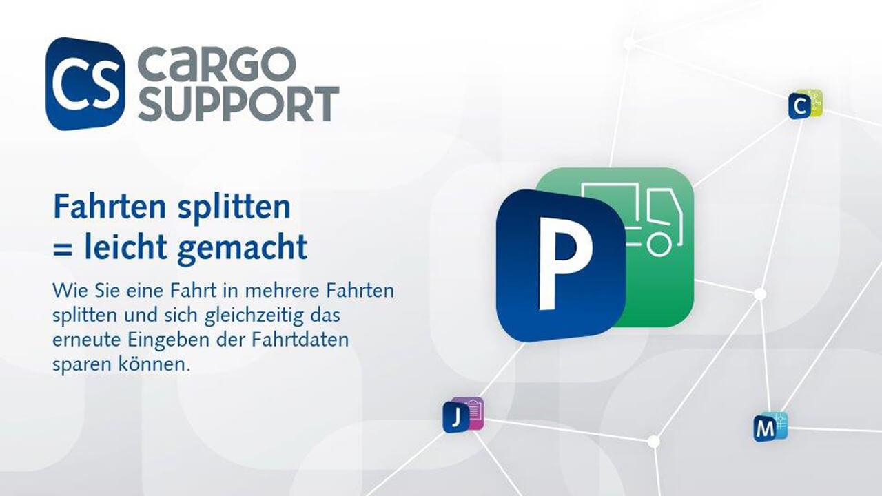 Fahrten splitten in der Speditionssoftware von cargo support