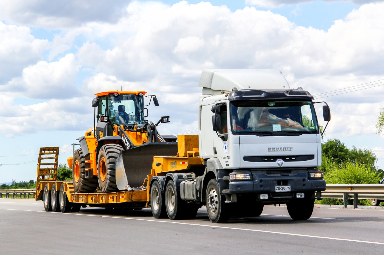 Schwerlasttransport Bagger